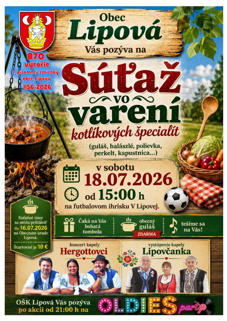 Súťaž vo varení kotlíkových špecialít 2026