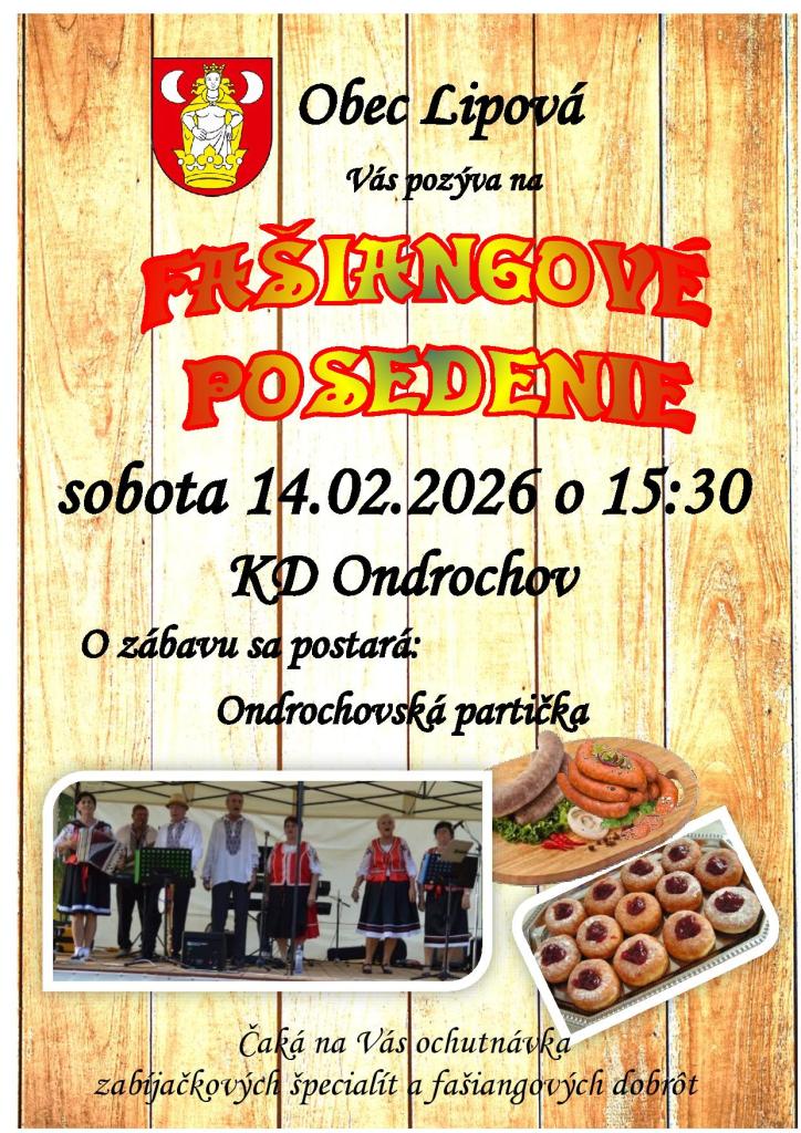 Pozvánka na&nbsp;fašiangy 2026&nbsp;v Ondrochove