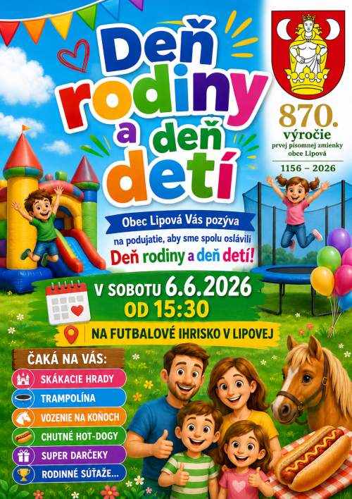 Plagát - Deň rodiny a deň detí 2026